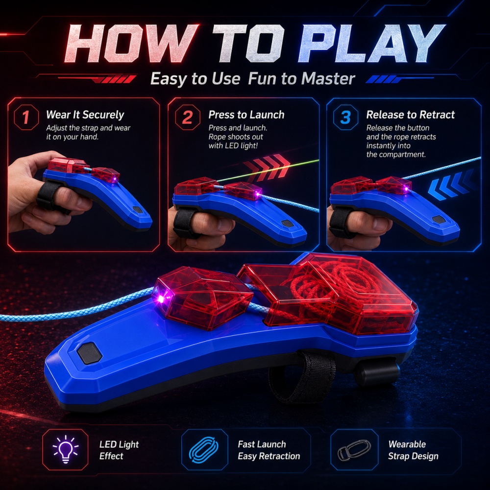 Creative Rope Launcher Spider  - Kids & Toys Expo Saudi Arabia review and price